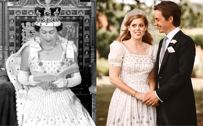 The Queen gave Princess Beatrice her own 59-year-old dress for grandchild's wedding gown