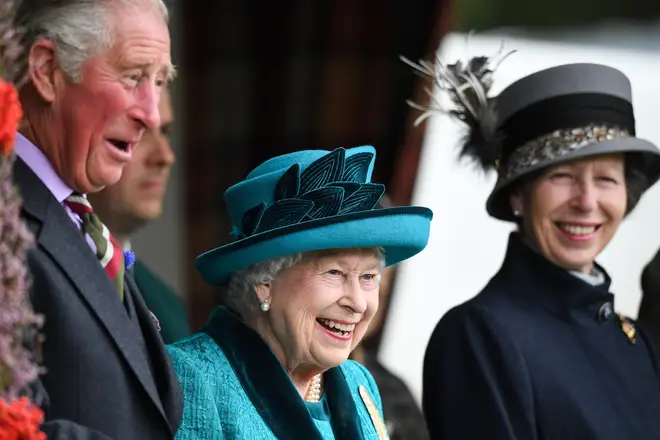 The Queen and Princess Anne have always been close. Pictured in 2018 with her children Prince Charles and Princess Anne at the Braemar Games