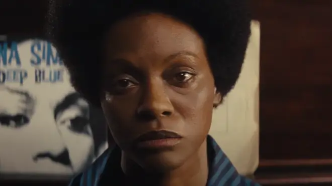 Zoe Salanda darkened her skin to play Nina Simone in the 2016 biopic, pictured.