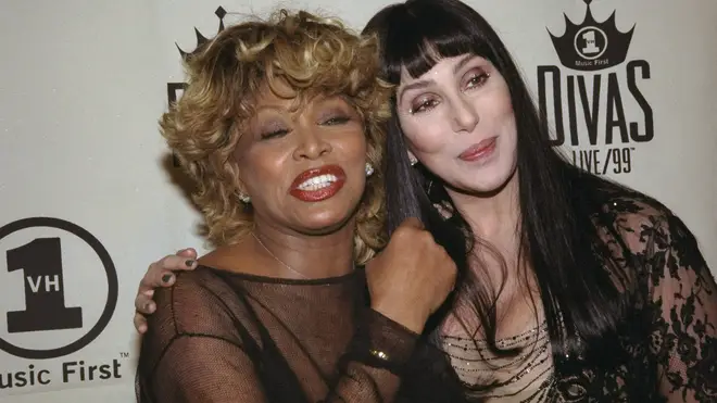 Tina Turner and Cher after their perfomances at the VH1 Divas Live Concert, April 13 1999