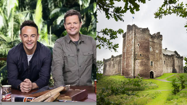 Ant and Dec will return for I'm a Celebrity 2020 where teh show will be broadcast live every night from a ruined castle in the UK countryside. Left, Ant and Dec. Right, stock image.