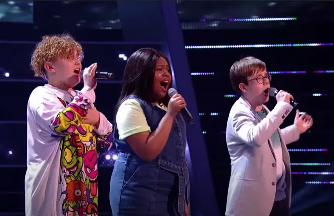 Sonny, Hayley and James were competing in The Battles round of The Voice Kids when they sang the beautiful version of the Simon & Garfunkel song to the audience and judges