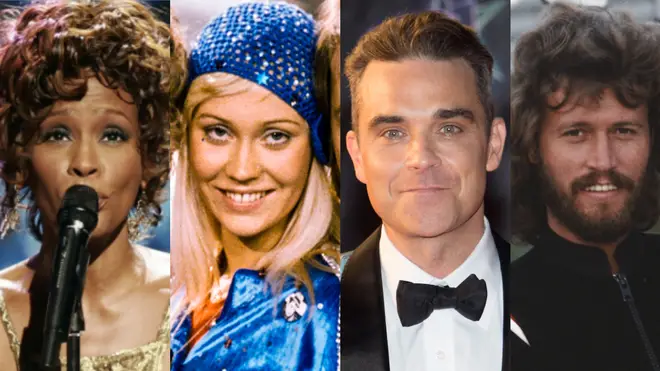 Whitney Houston, ABBA, Robbie Williams and the Bee Gees are all feature on the top 30 ultimate dance floor fillers list