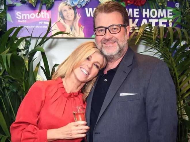 Kate Garraway with her husband Derek Draper at Smooth Radio in 2019.