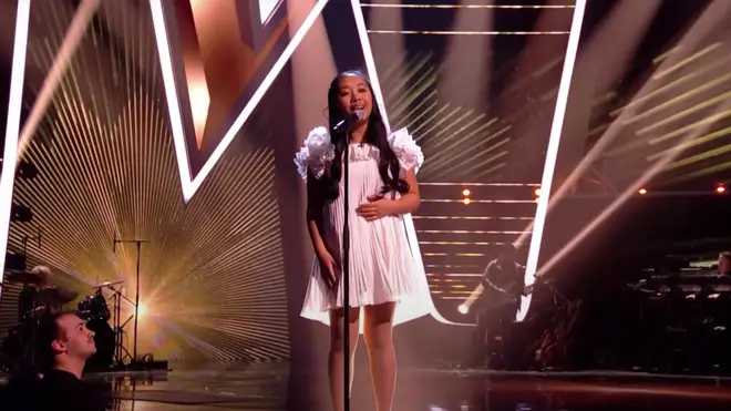 Justine was competing for a place in the final of The Voice Kids and pulled out all of the stops for the performance.