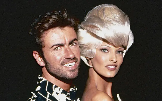 Five supermodels Naomi Campbell, Linda Evangelista (pictured with George Michael), Tatjana Patitz, Christy Turlington, and Cindy Crawford starred in the Freedom! '90 music video