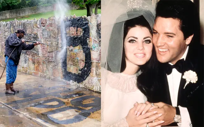 Priscilla Presley 'appalled' after vandals target Elvis' Graceland home with graffiti