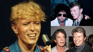The clip from August 18, 1985 hears the Starman singer impersonating Bruce Springsteen, Tom Waites, Neil Young, Bob Dylan and his good friends Iggy Pop and Lou Reed at the London recording session.