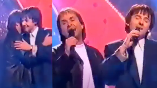 Ian Moor and Chris de Burgh in 2000