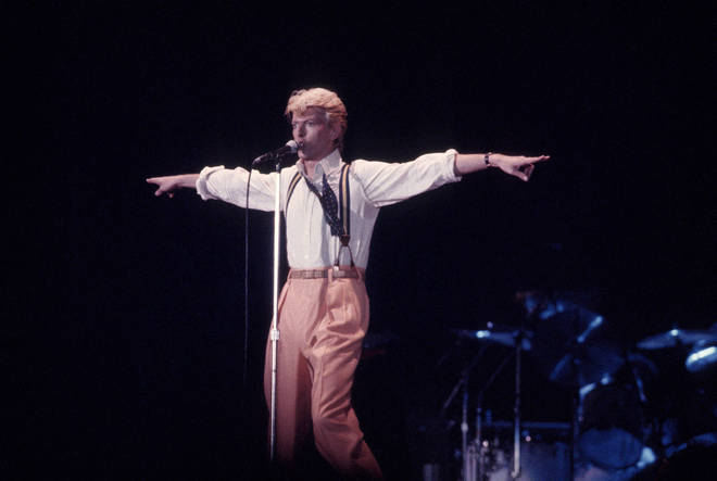 David Bowie on stage