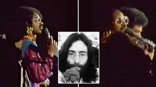 Stevie Wonder announces the death of John Lennon during live concert in 1980