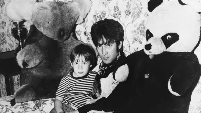John Lennon with Julian in 1968