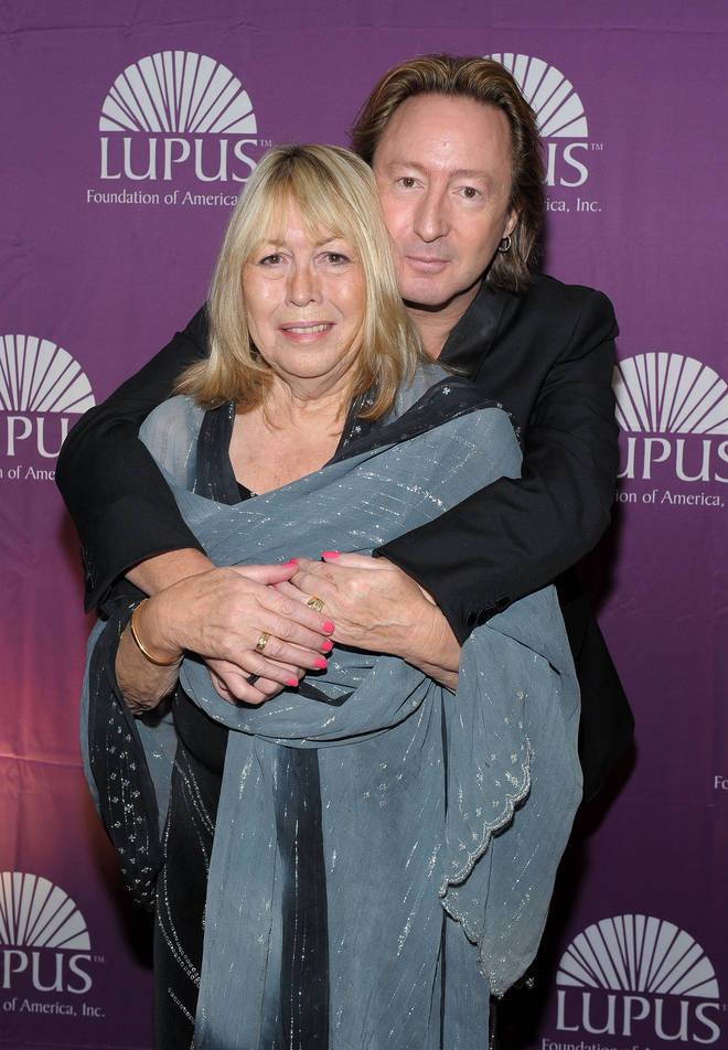 Julian Lennon with his mother Cynthia in 2010