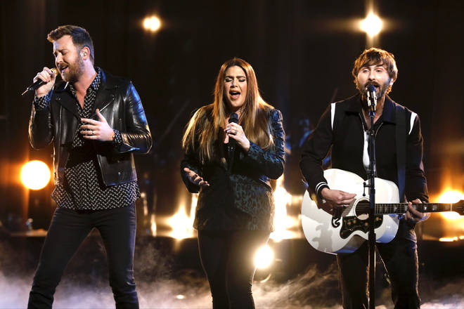 Lady A's Charles Kelley, Hillary Scott and Dave Haywood performing together