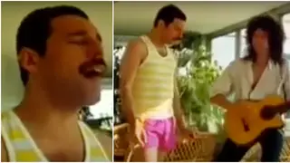 In the clip Freddie can be seen practising the traditional Hungarian folk song 'Tavaszi Szél Vizet Áraszt' that he will later sing live in front of 100,000 people at the Budapest concert.
