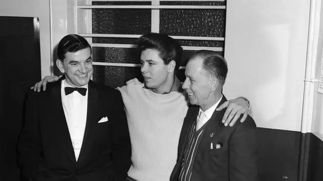 Cliff Richard and his father Rodger (right) in 1959
