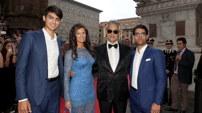 Andrea Bocelli and his family