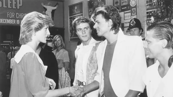 Princess Diana meeting with Duran Duran