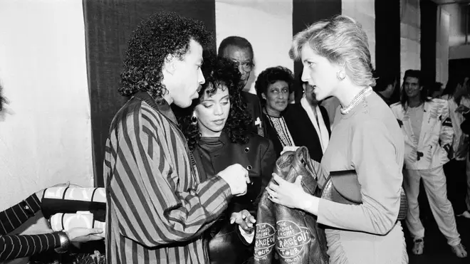 Diana meeting Lionel Richie