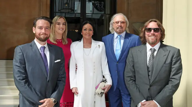 Barry Gibb with wife Linda and children, Michael, Alexandra and Ashley