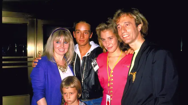 Robin Gibb with wife Dwina and children Robin John, Spencer and Melissa
