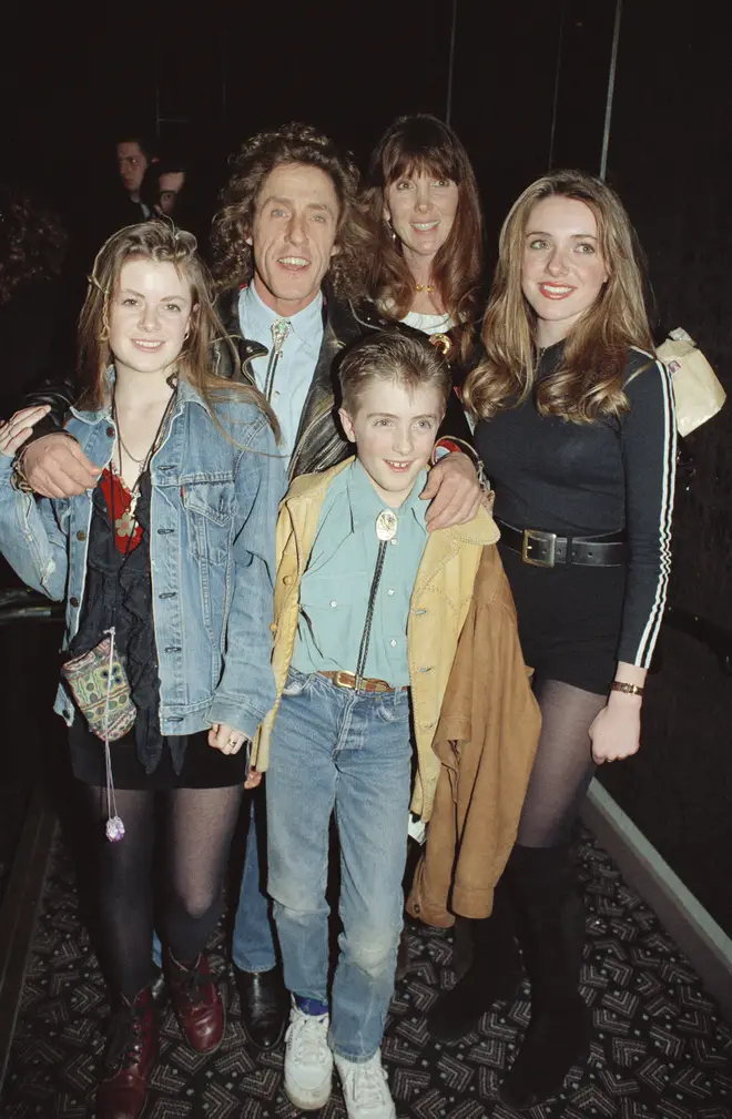 Roger Daltrey and his family in 1990