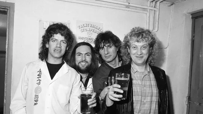 Slade (L-R Jim Lea, Dave Hill, Don Powell and Noddy Holder)
