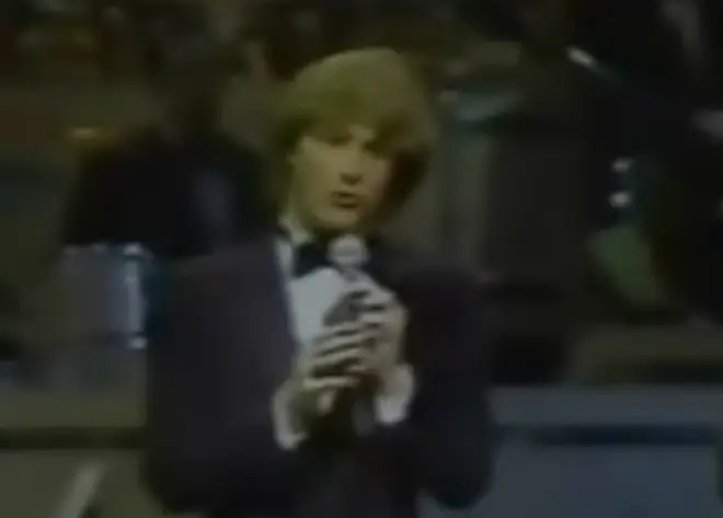 In a video from 1981, Andy Gibb can be seen wearing a tuxedo as he takes to the stage in New York and gives a short speech in tribute to Bing Crosby.