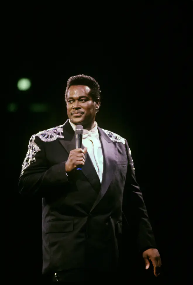 Luther Vandross performed Christmas TV specials in US television in November and December of 1995. Pictured on stage in Madison Square Garden in New York,1988.