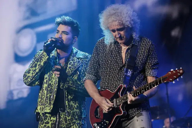Queen's Brian May and Adam Lambert have both separately recorded Christmas songs in 2020. The pair pictured in February 2020.