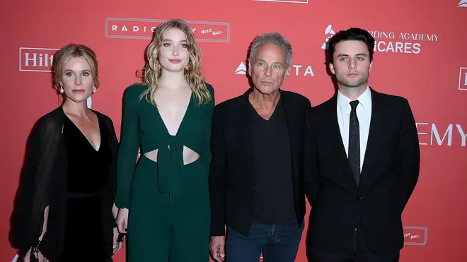 Lindsey Buckingham with wife Kristen, daughter Stella and son William