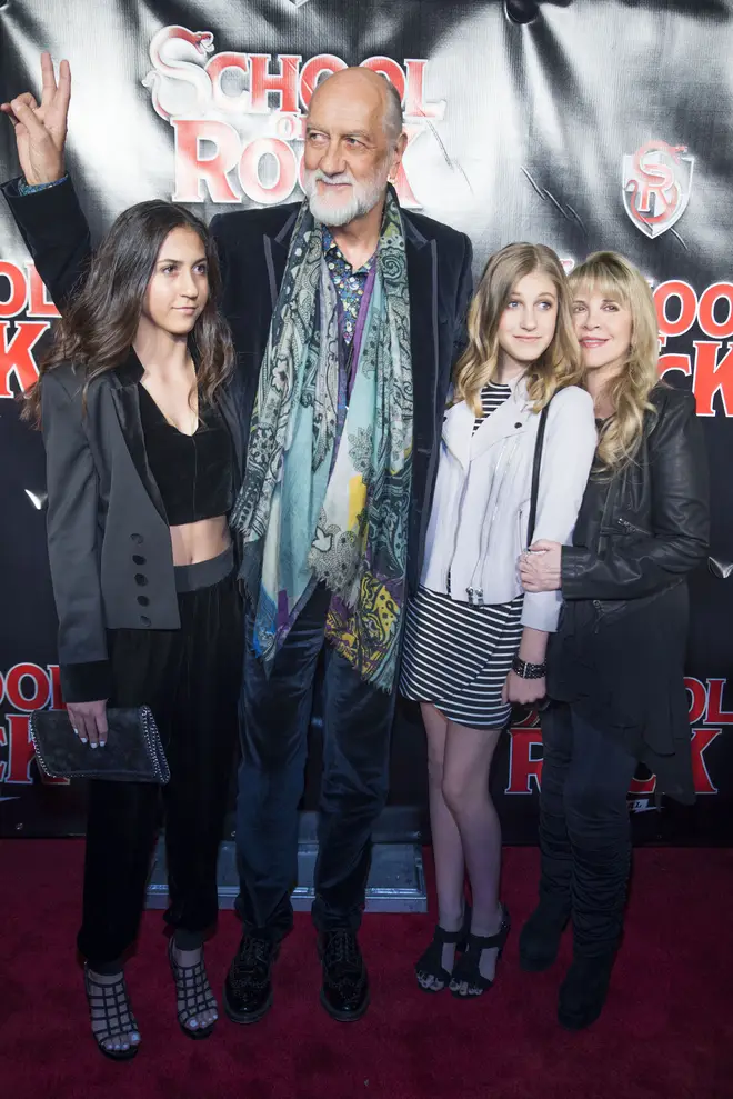 Mick Fleetwood with daughters Tessa (left) and Ruby, and Stevie Nicks