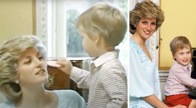 Prince William helps Princess Diana with makeup in heartwarming unearthed video