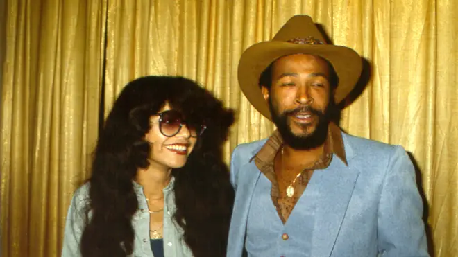 Marvin Gaye and second wife Janis in 1977