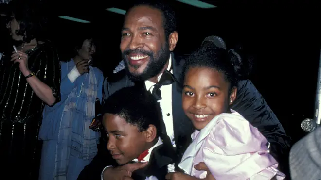 Marvin Gaye and children Frankie and Nona