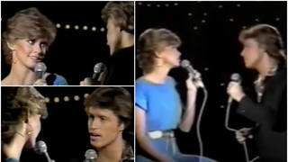 The energy between Olivia Newton-John and Andy Gibb is palpable and lead to them recording a single for Andy's new album just a few months later.