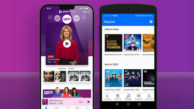 How to listen to Smooth Radio via Global Player mobile app