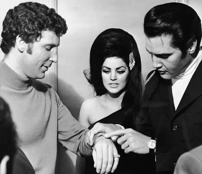 "We would all get together at a friend&squot;s house and they would sing songs at the end of the night. Tom liked to sing Elvis&squot; "One Night With You" Pictured: Tom Jones With Elvis And Priscilla Presley in 1971.