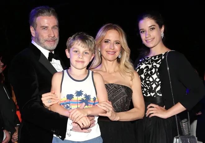 John Travolta and family in 2018.