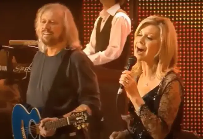 Barry Gibb and Olivia Newton-John have been great friends and working partners since the '70s. Pictured in 2009