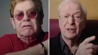 Elton John and Michael Caine urge public to get coronavirus vaccine in new NHS advert - video