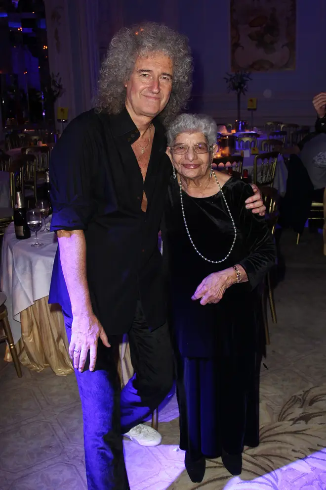 Brian May and Freddie Mercury's mother Jer Bulsara in 2011