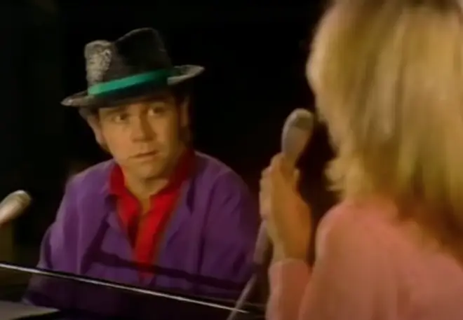 Elton John was on TV special Olivia Newton-John: Hollywood Nights when the beautiful duet took place.