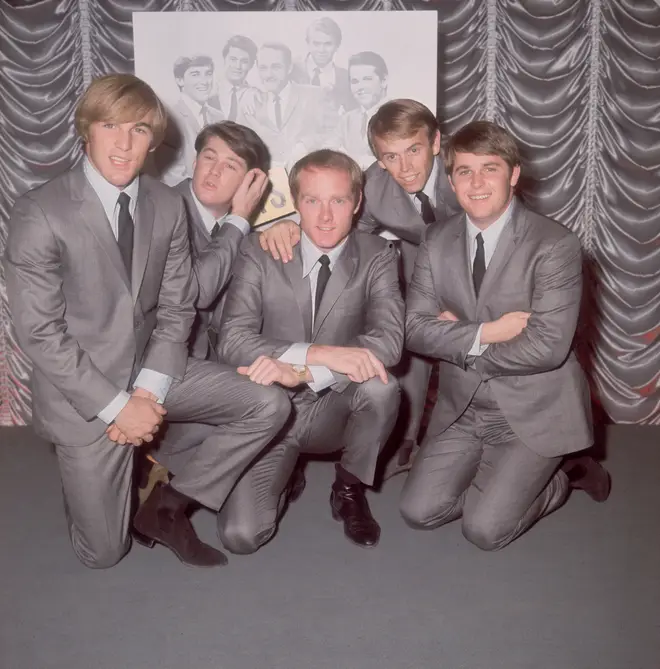 Brian Wilson (second left) and The Beach Boys pictured in London in 1964