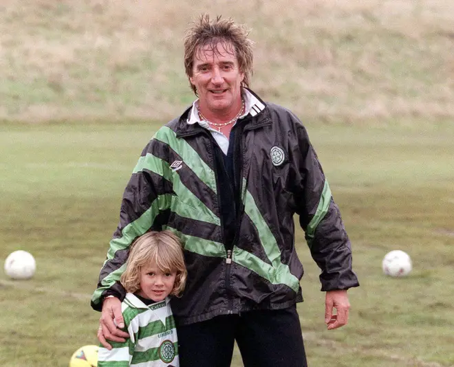 Rod Stewart and his son Liam in 1999