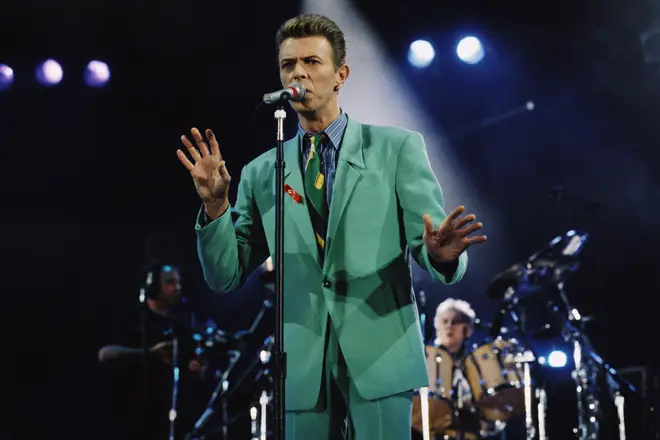 On May 15, 2020 Queen streamed the concert for 48 hours on their website in a bid to help raise funds for the World Health Organisation's COVID-19 relief fund. Pictured, David Bowie performing at the concert.