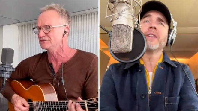 Gary Barlow and Sting team-up for a fantastic Squeeze cover duet in latest Crooner Sessions video