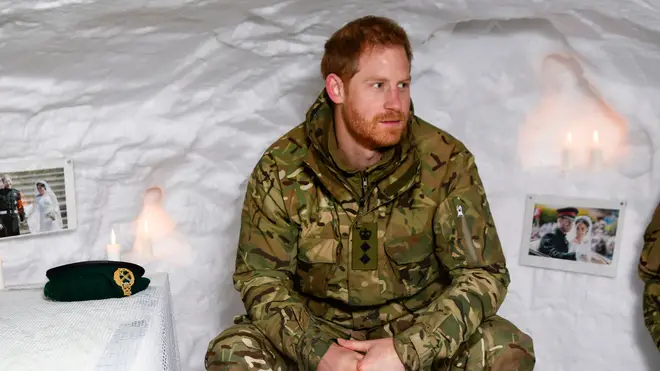 Prince Harry at the military base of Bardufoss