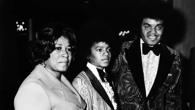 Michael Jackson and his parents in 1973