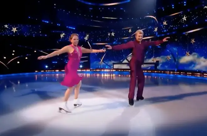 Torvill, 63, and Dean, 62, took to the ice on Sunday night's Dancing On Ice final and gave a jaw-dropping performance to Frank Sinatra's 'Fly Me To The Moon'.